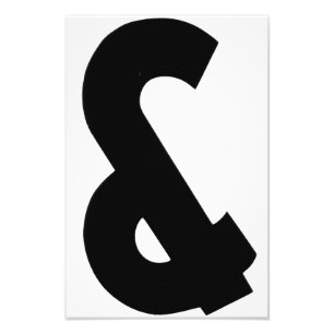 Ampersand Photography in Black on White Background Photo Print