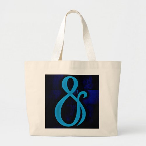 Ampersand Photography in Blue  Black Large Tote Bag