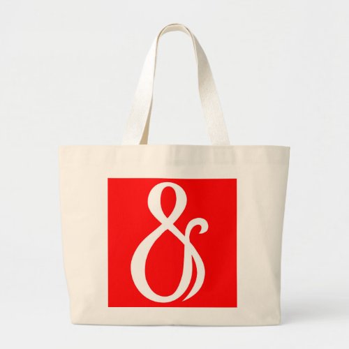 Ampersand Photography in Red  White Large Tote Bag
