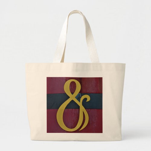 Ampersand Photography in Red  Yellow Large Tote Bag