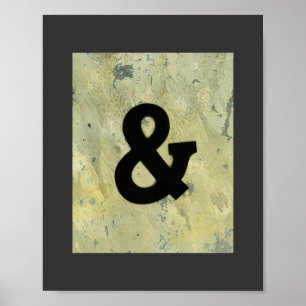 ampersand poster wall art home decor