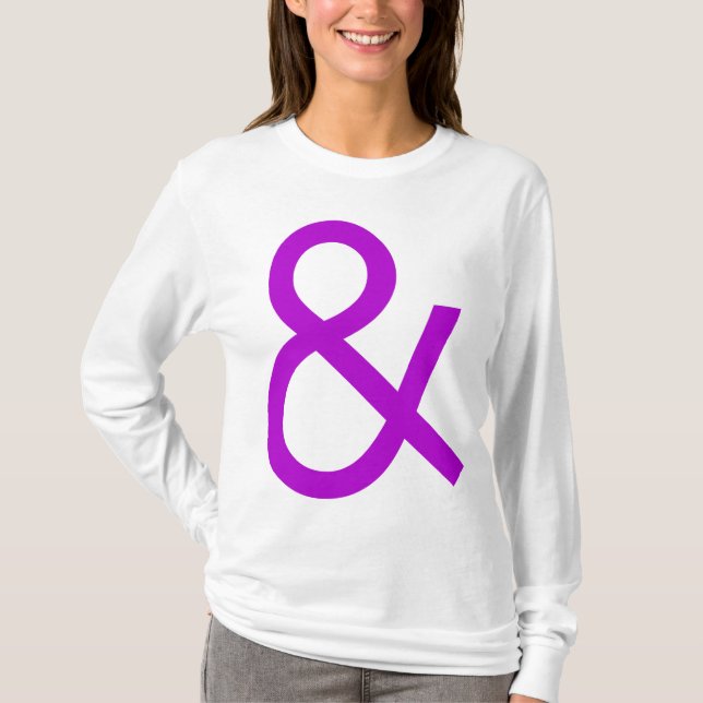 Ampersand - Purple on Light T-Shirt (Front)