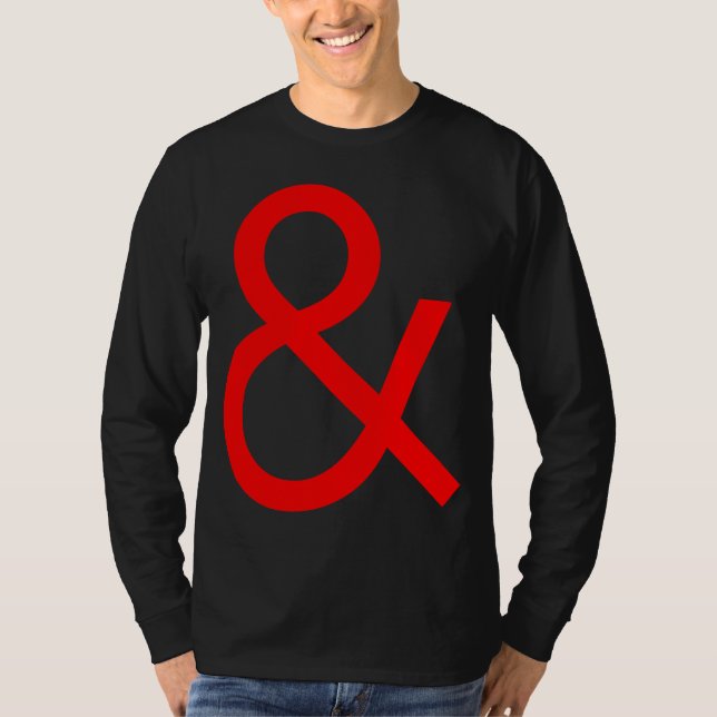 Ampersand - Red on Dark T-Shirt (Front)