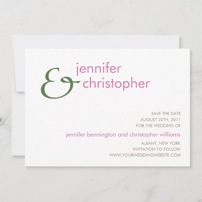 Ampersand ::Save the Date Announcement (Front)