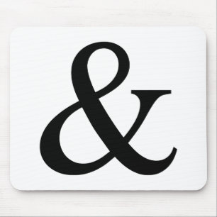 Ampersand sign, and sign mouse pad