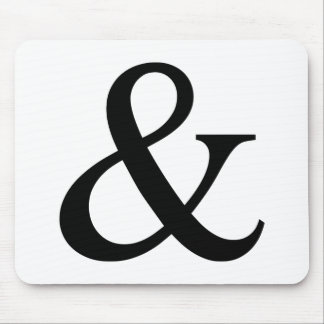 Ampersand sign, and sign mouse pad