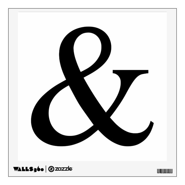 Ampersand sign and sign wall decal Zazzle