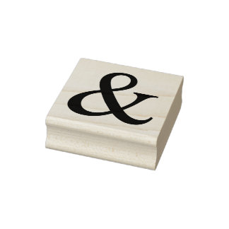 Ampersand sign rubber stamp