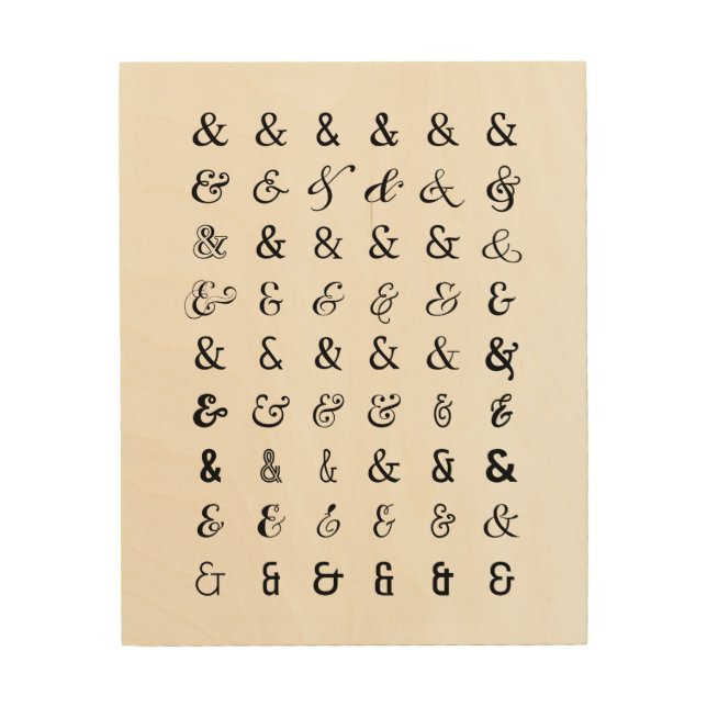 Ampersand signs, and sign wood art (Front)