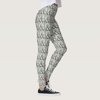 Ampersand Symbol on Gray Leggings