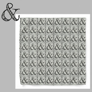 Ampersand Symbol Pattern on Gray  Bandana
