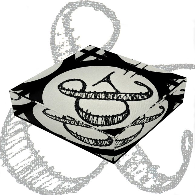 Ampersand Symbol Scribbled on Gray Square glass Paperweight (Creator Uploaded)