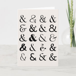 Ampersand Symbols Card