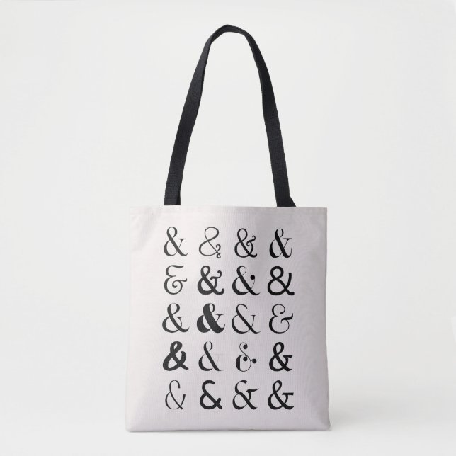 Ampersand Symbols Tote Bag
