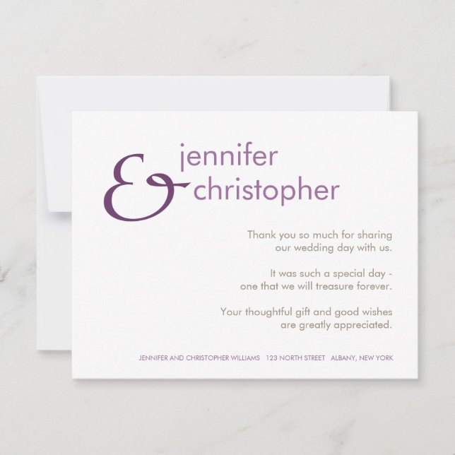 Ampersand :: Thank You Card (Front)