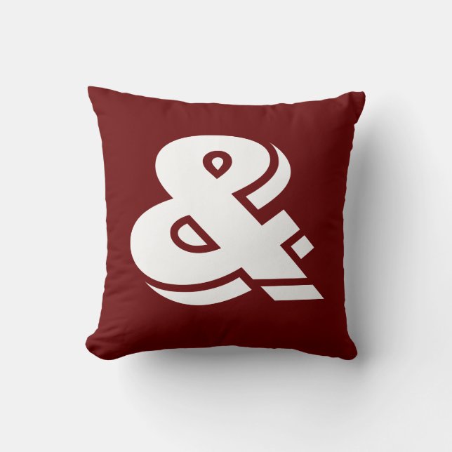 Ampersand Throw Pillow (Front)