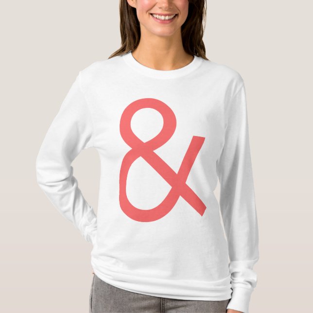 Ampersand - Tropical Pink on Light T-Shirt (Front)