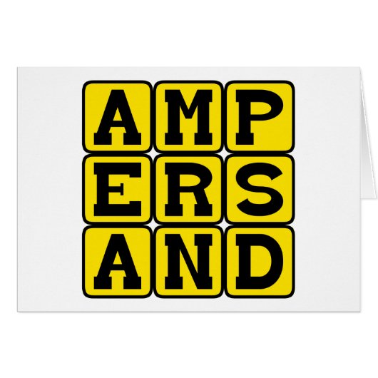 Ampersand, Type of Punctuation Cards (Front Horizontal)