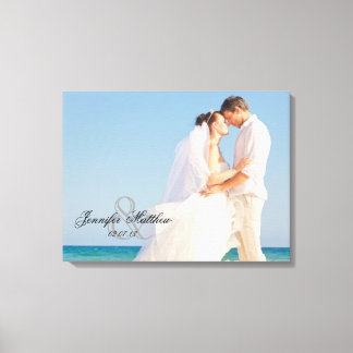 Ampersand Wedding Photo Keepsake Canvas