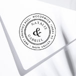 Ampersand Wedding Return Address Self-inking Stamp<br><div class="desc">Create Your Own Round Return Address Stamp. For more advanced customization of this design,  please click the "Customize" button above!</div>