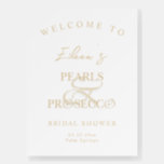 Ampersand White Pearls & Prosecco Bridal Shower Foam Board<br><div class="desc">Are you planning the wedding of your dreams? With its minimalist style, this Pearls & Prosecco Ampersand Bridal Shower, Bachelorette Party, Wedding Shower or Rehearsal Dinner design is the perfect choice for your bridal or wedding shower. Easily customize the design to suit your needs. For matching items, different colors, and...</div>