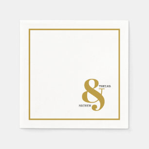 Ampersand with Names Wedding Napkins