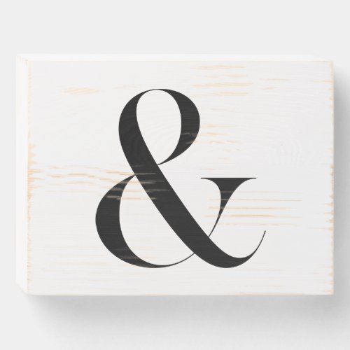 Ampersand Wood Sign Home Decor Wedding Keepsake