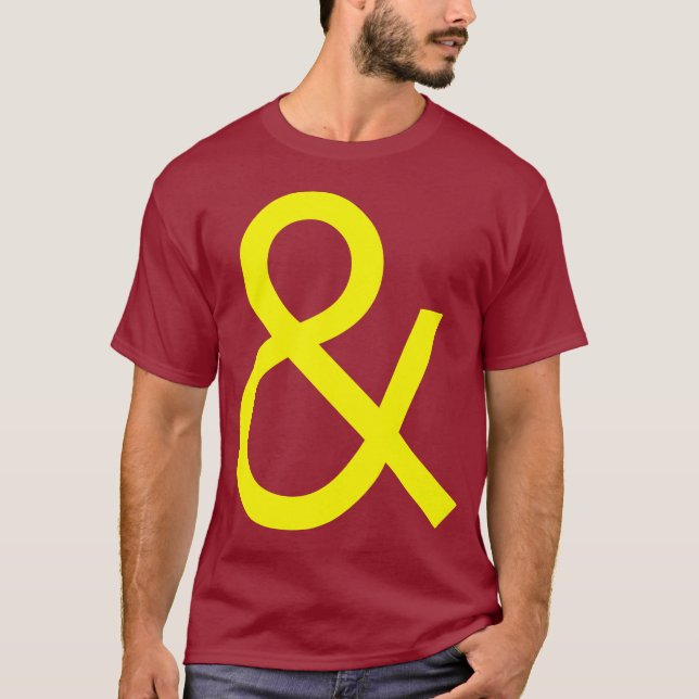 Ampersand - Yellow on Dark T-Shirt (Front)