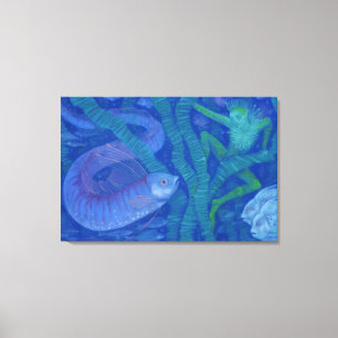 Amphibian and Fish King, fantasy art, Underwater P Canvas Print