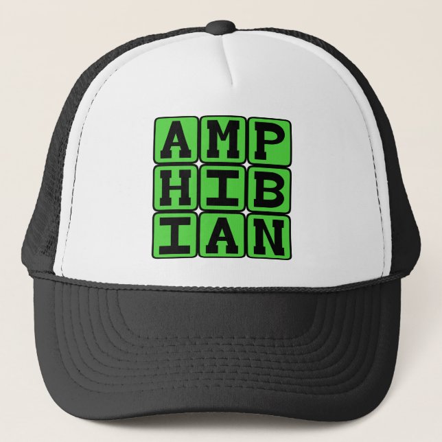 Amphibian, Cold-Blooded Animal Trucker Hat (Front)