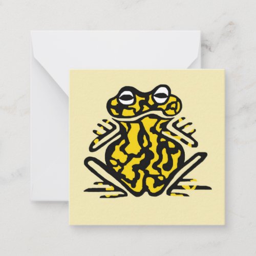 Amphibian _ Corroboree FROG _ Yellow  black  Note Card