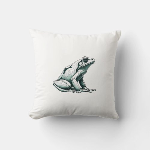 Amphibian Elegance Throw Pillow