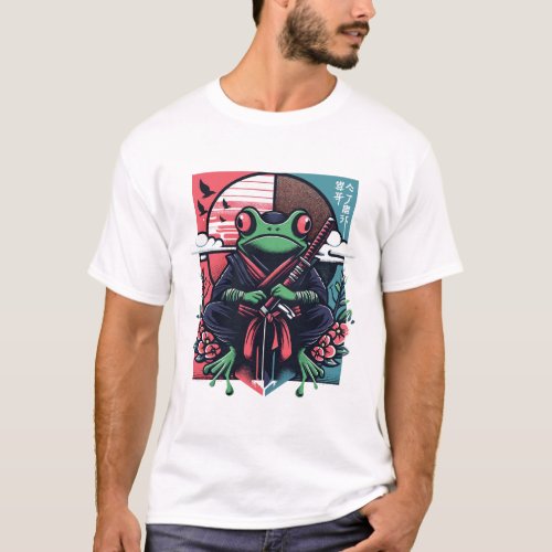 Amphibian Honor Samurai Frog Saga T_Shirt