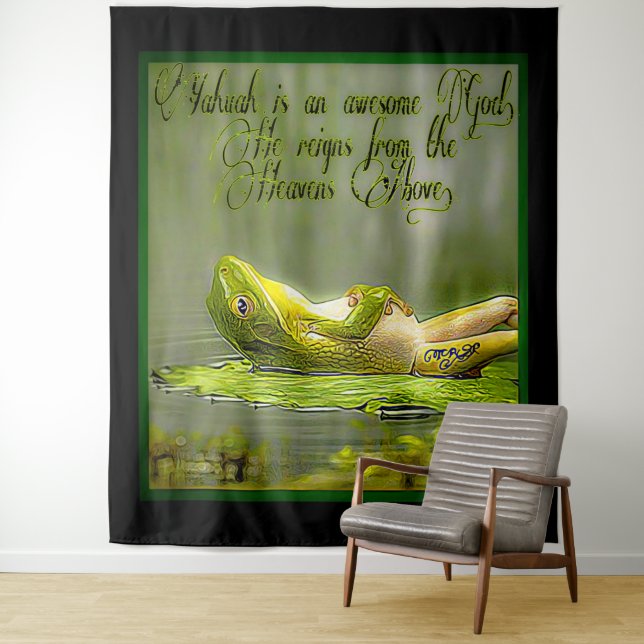 Amphibian Models: Frog Laze 01-02 Tapestry (In Situ)