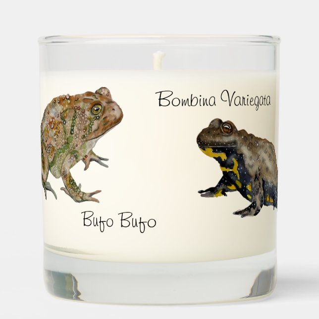 Amphibians, Reptiles & Insects Watercolor Scented Candle (Front)