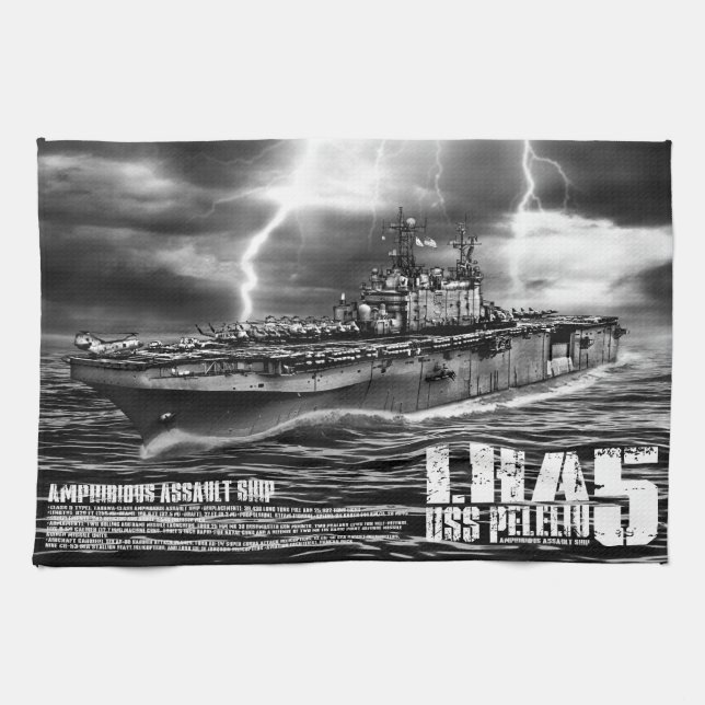 Amphibious assault ship Peleliu Dawsonsf kitchent Towel (Horizontal)