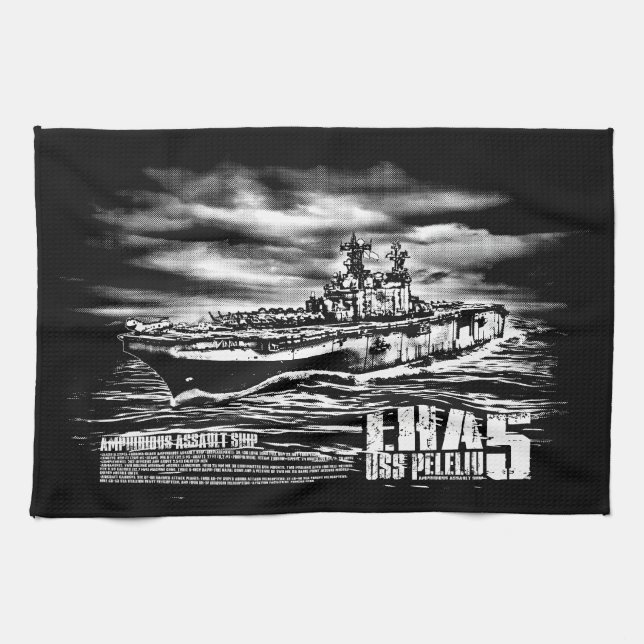 Amphibious assault ship Peleliu Dawsonsf kitchent Towel (Horizontal)