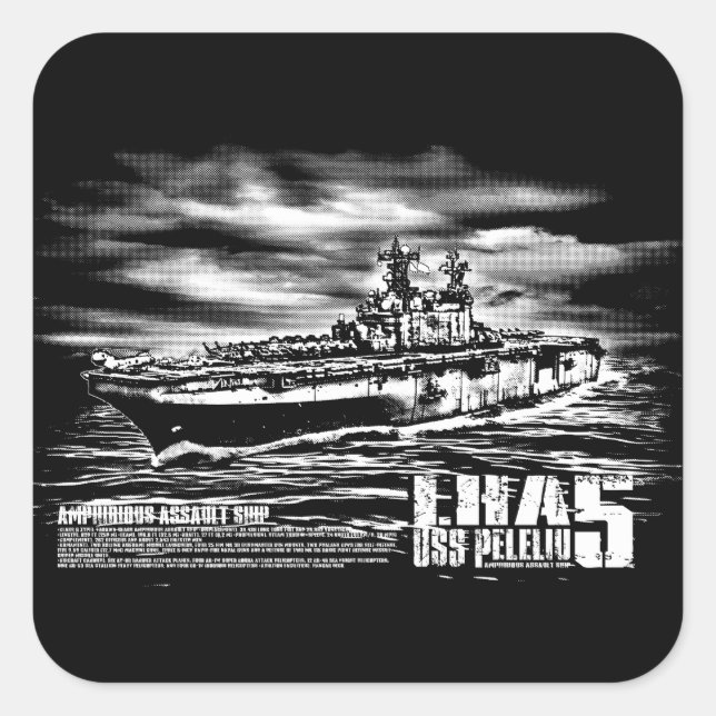 Amphibious assault ship Peleliu Sticker (Front)