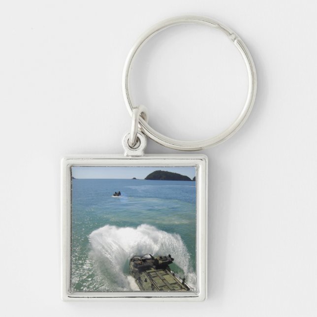 Amphibious Assault vehicles exit the well deck Keychain (Front)