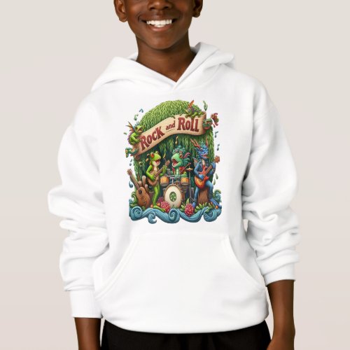 Amphibious Band Jamming in a Swamp With Guitars an Hoodie