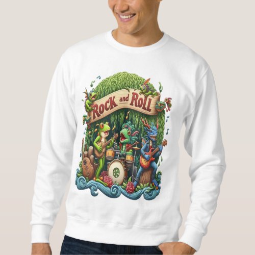 Amphibious Band Jamming in a Swamp With Guitars Sweatshirt