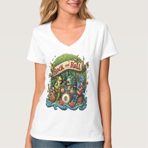 Amphibious Band Jamming in a Swamp With Guitars T_Shirt