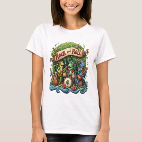 Amphibious Band Jamming in a Swamp With Guitars T_Shirt