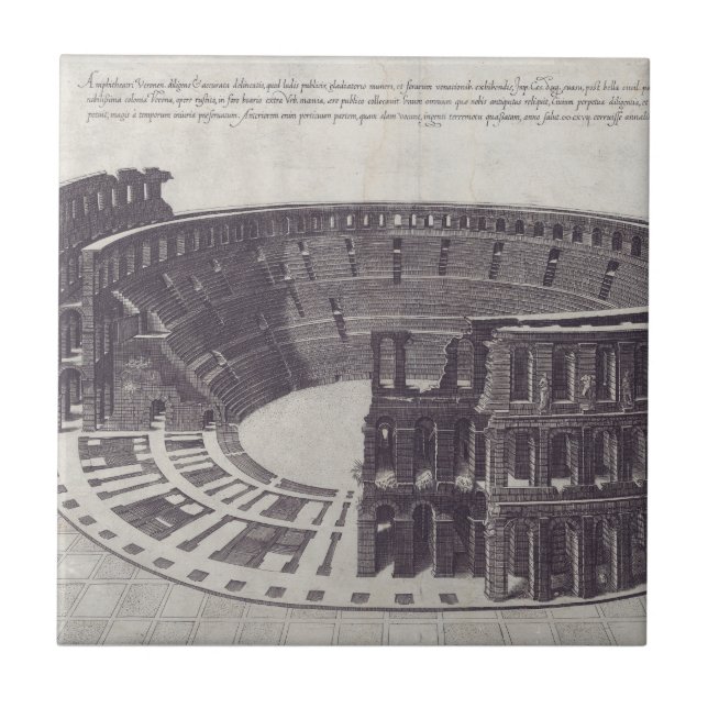 Amphitheater at Verona at Piazza Bra Ceramic Tile (Front)