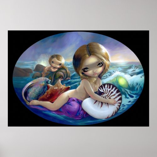 Amphitrite ART PRINT mermaid sea goddess lowbrow