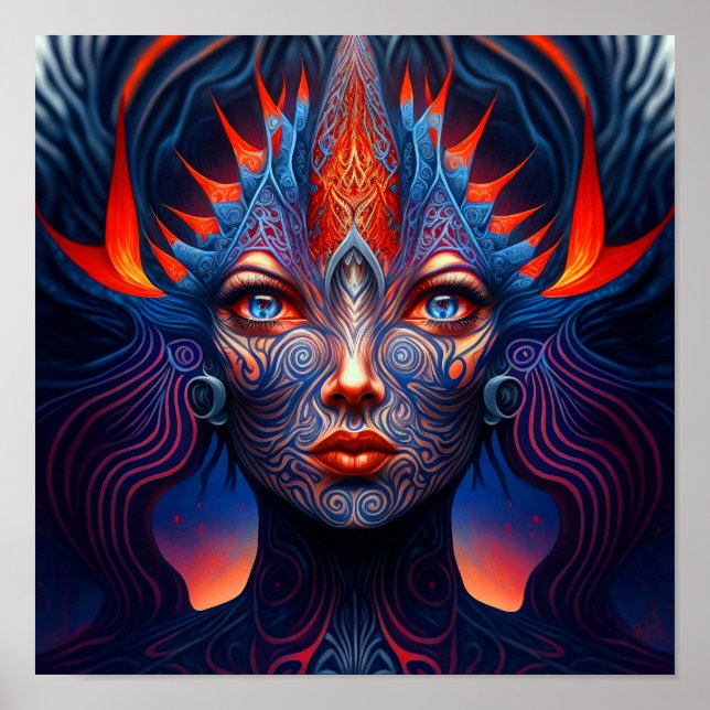 Amphitrite - Goddess of Water Wall Art Print (Front)