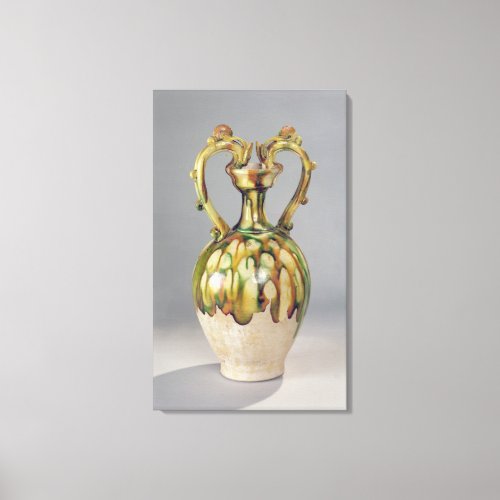 Amphora with handles in the form of dragon canvas print