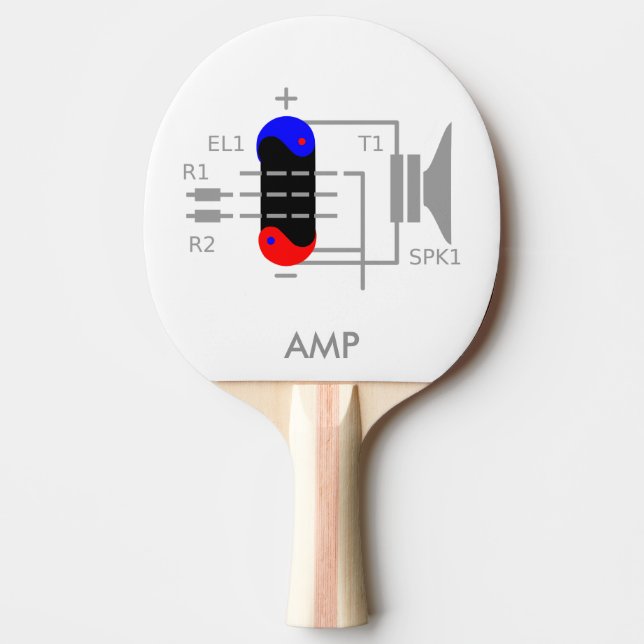 Amplifier Tube Ping Pong Paddle (Front)