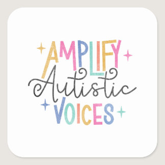 Amplify Autistic Voices Square Sticker