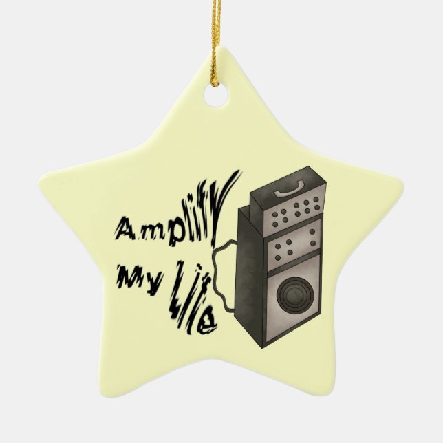 Amplify My Life Ceramic Ornament (Front)